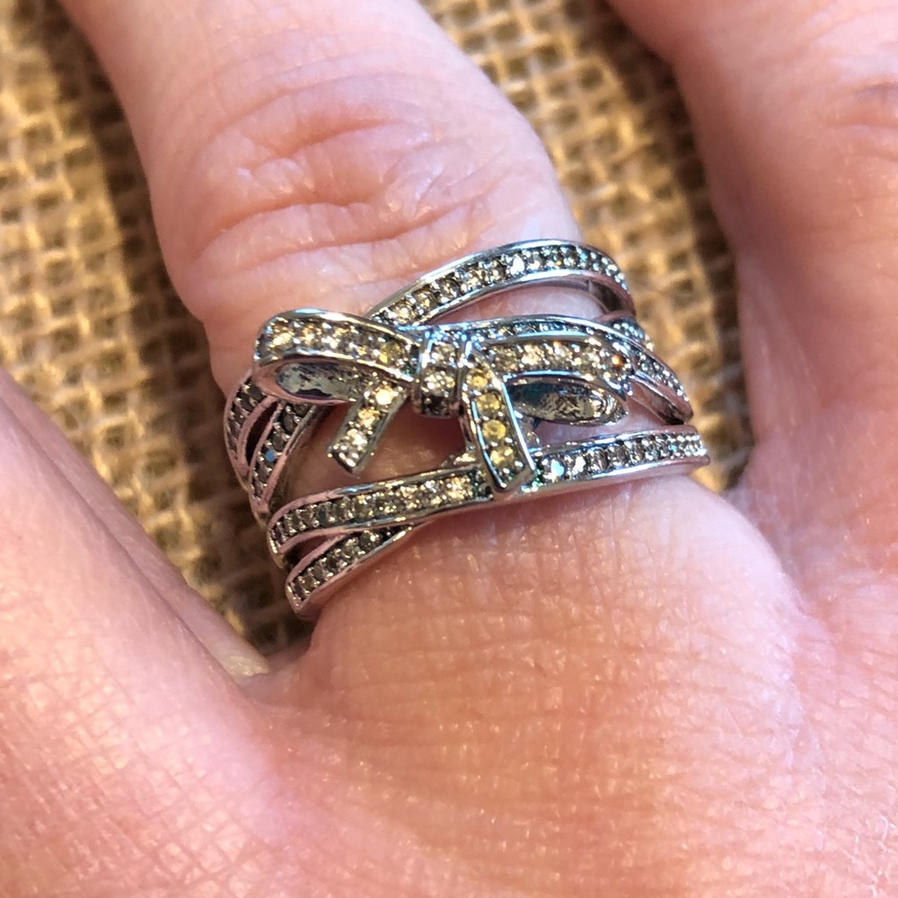 .925 sterling silver Bow Ring - Picture 2 of 8